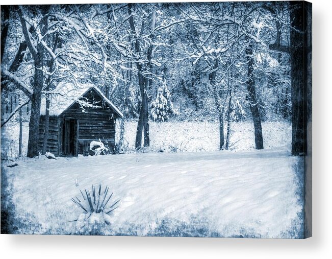 Shed Acrylic Print featuring the photograph Blue Christmas by Christine Annas