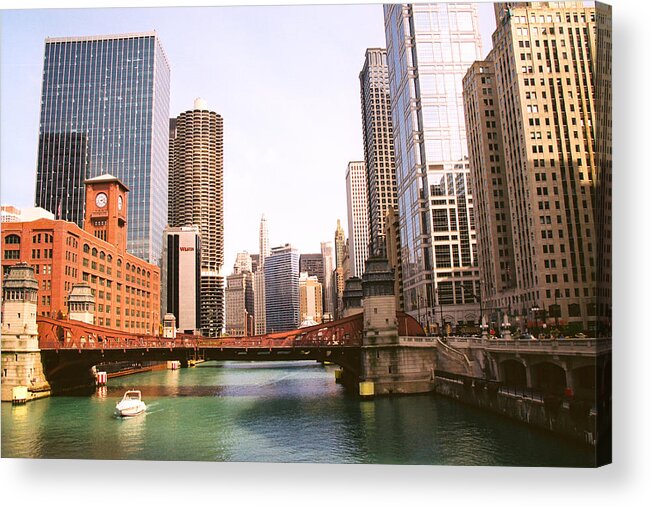 Chicago Acrylic Print featuring the photograph Chicago / River by Claude Taylor