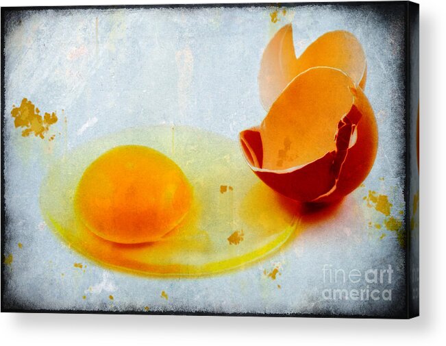 Egg Acrylic Print featuring the photograph Broken egg by Silvia Ganora