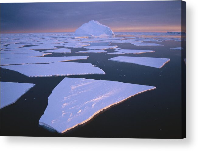 Mp Acrylic Print featuring the photograph Broken Fast Ice, Under Impending by Tui De Roy