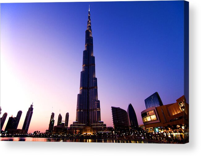 Burj Khalifa Acrylic Print featuring the photograph Burj Khalifa by Fabrizio Troiani