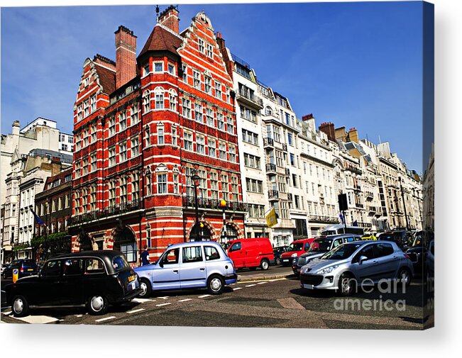 London Acrylic Print featuring the photograph Busy street corner in London 2 by Elena Elisseeva