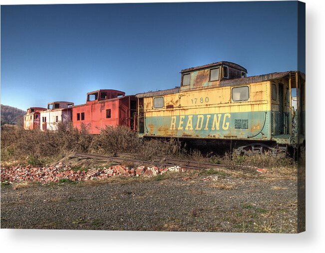 Caboose Acrylic Print featuring the photograph Cabooses by Craig Leaper