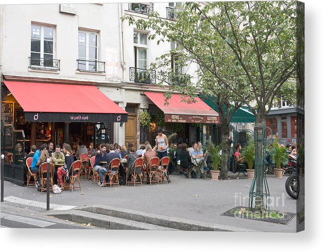 Cafe Acrylic Print featuring the photograph Cafe life in Paris by Fabrizio Ruggeri