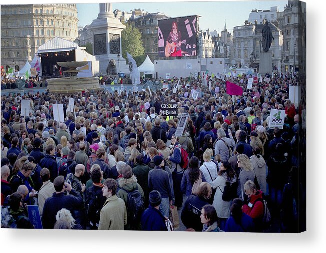 Protest Acrylic Print featuring the photograph Campaign Against Climate Change March by Victor De Schwanberg