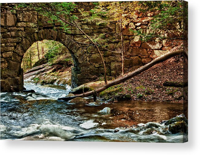 Landscape Acrylic Print featuring the photograph Campbell Falls Bridge by Fred LeBlanc