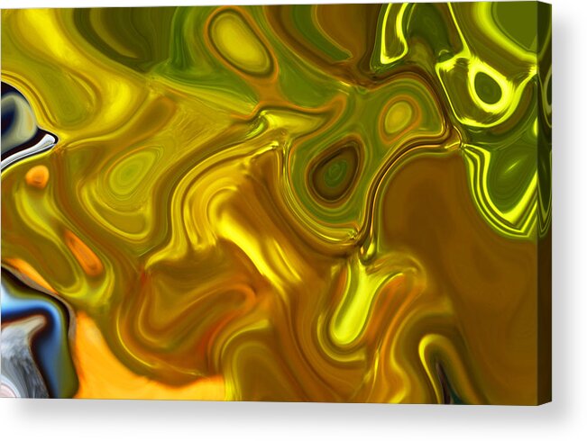 Liqeur Acrylic Print featuring the digital art CHARTREUSE SERIES Abstract XII by Ginny Schmidt