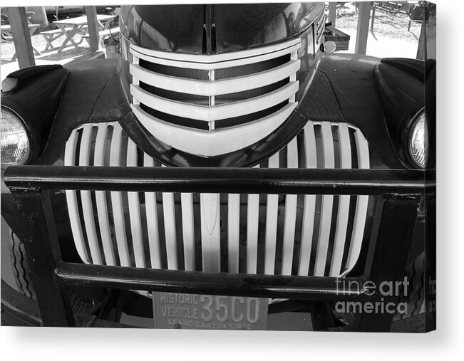 Chevy Acrylic Print featuring the photograph Chevy Grill by Pamela Walrath