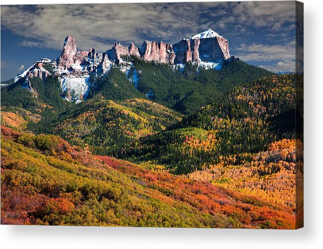  Landscape Acrylic Print featuring the photograph Chimney Rock by Peter Kunasz