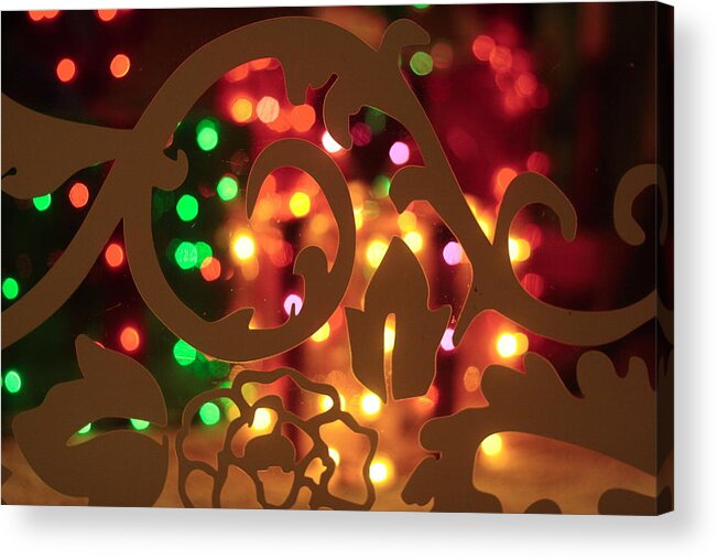 Christmas Acrylic Print featuring the photograph Christmas lights 1 by Toni Hopper