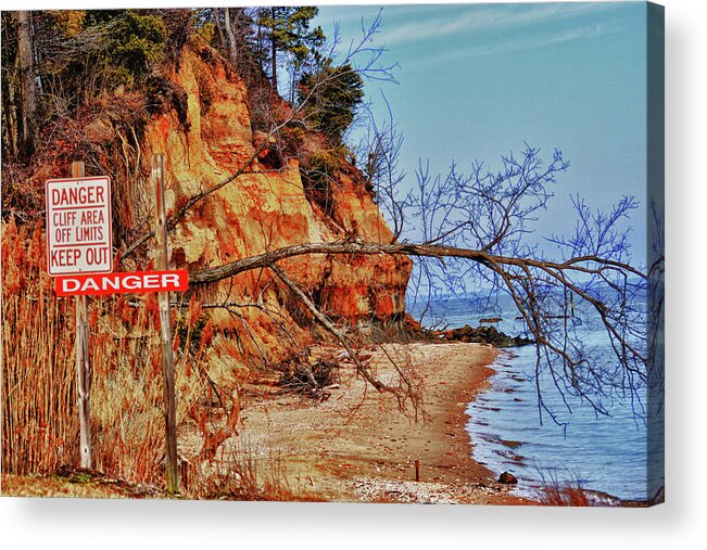 Calvert Cliffs Acrylic Print featuring the photograph Cliffs by Kelly Reber