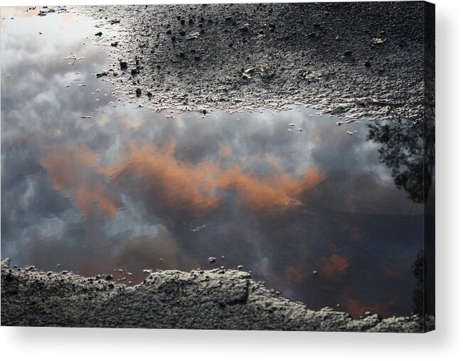 Puddle Acrylic Print featuring the photograph Clouds Are Closer by Devon Stewart
