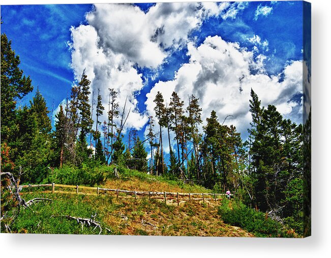 Rockies Clouds Canada Acrylic Print featuring the photograph Clouds on My Hill Canada by Rick Bragan