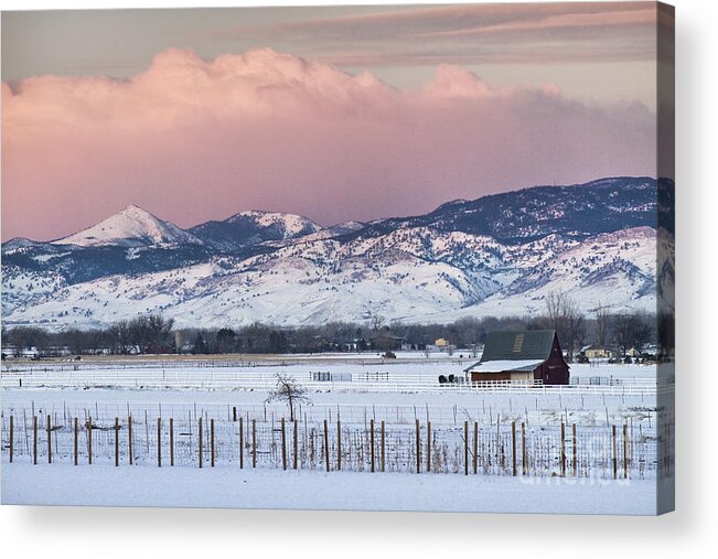 Sunrise Acrylic Print featuring the photograph Colorado Rocky Mountain Sunrise by James BO Insogna