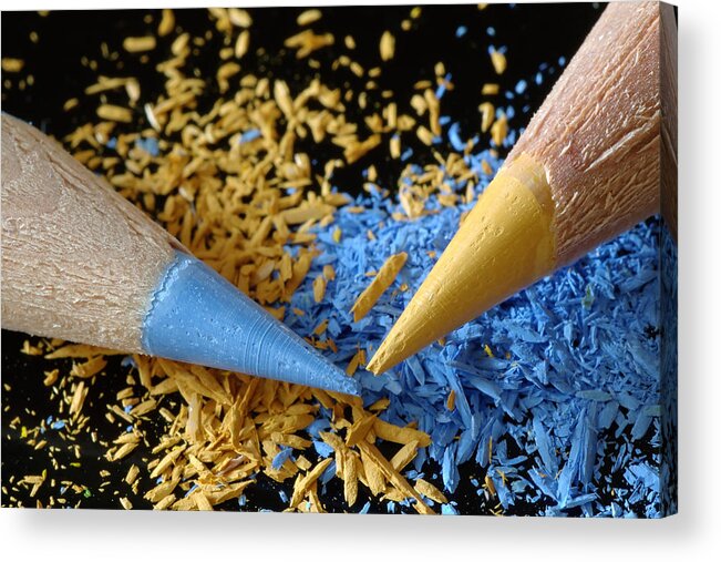 Pencils Acrylic Print featuring the photograph Colored Pencils by Frank Tschakert