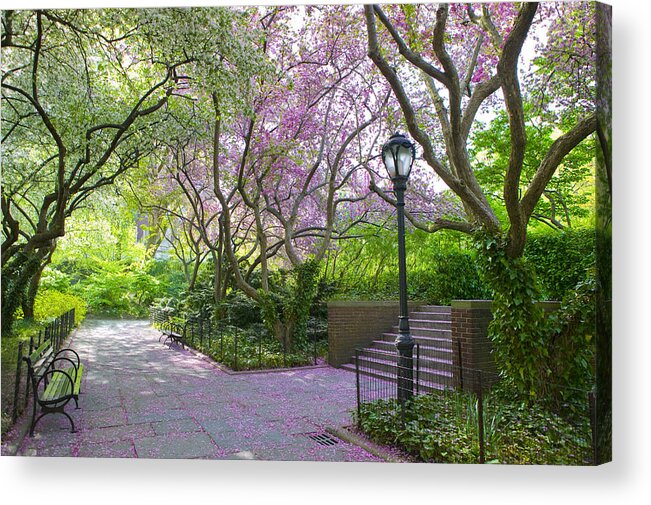 Conservatory Acrylic Print featuring the photograph Conservatory Garden Central Park by Andria Patino