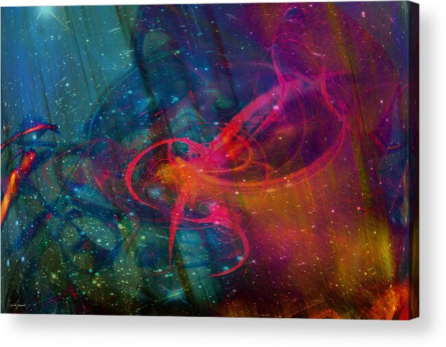 Space Art Acrylic Print featuring the digital art Cosmos by Linda Sannuti