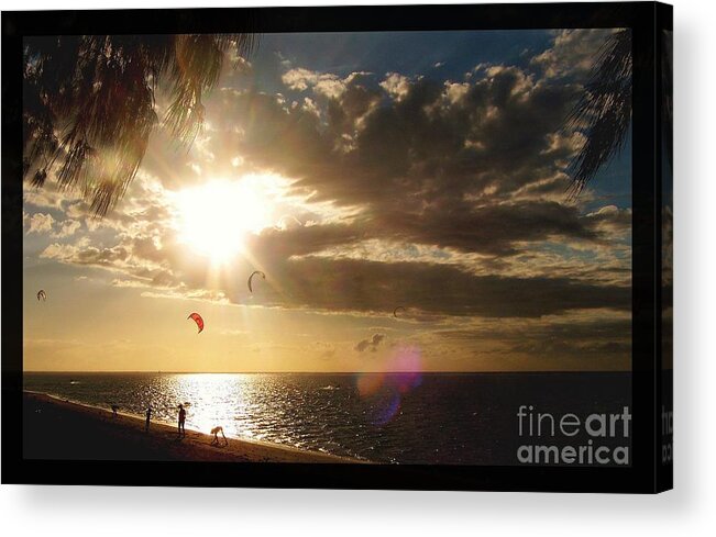 Soleil Acrylic Print featuring the photograph Coucher De Soleil by Sylvie Leandre