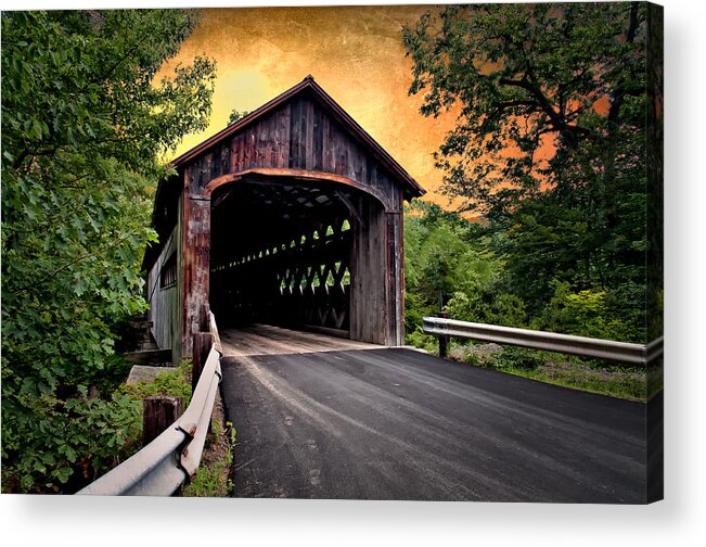Covered Bridge Acrylic Print featuring the photograph Covered Bridge by Fred LeBlanc