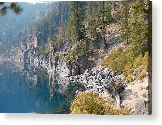 Crater Lake Acrylic Print featuring the photograph Crater Lake Reflections by Margaret Pitcher