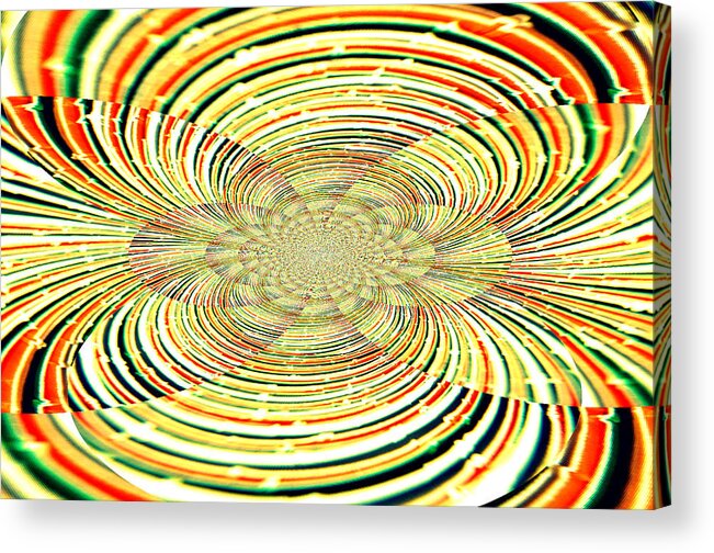  Acrylic Print featuring the digital art Crazy Plates by Bruce Carpenter
