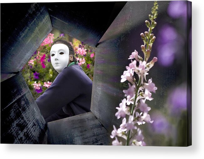 Mask Acrylic Print featuring the photograph Curious by Richard Piper