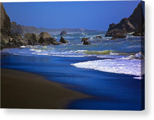 Beach Acrylic Print featuring the photograph Dark Beach by Joseph Urbaszewski