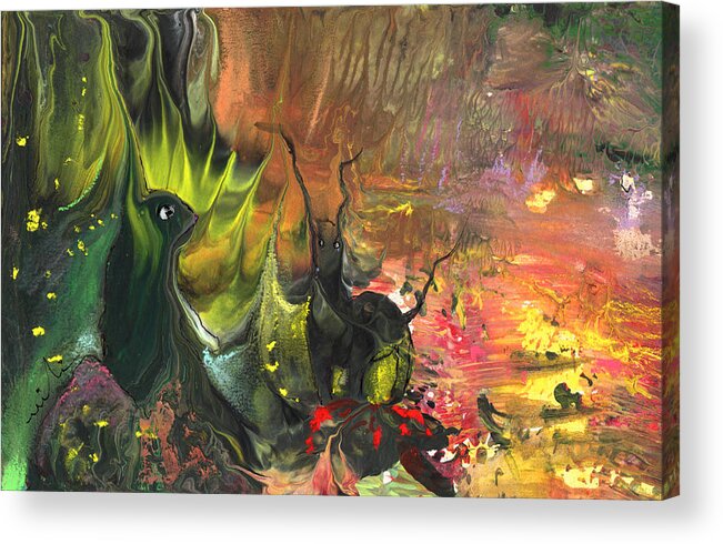Dreams Acrylic Print featuring the painting Date In The Wood by Miki De Goodaboom