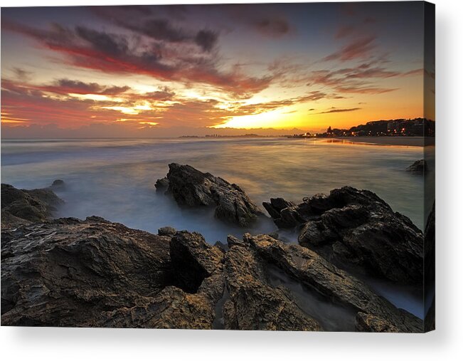 Sunrise Acrylic Print featuring the photograph Dawn at the Rocks by Mark Lucey