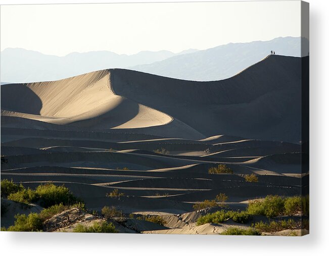 Death Valley Dunes Acrylic Print featuring the photograph Death Valley Dunes by Wes and Dotty Weber