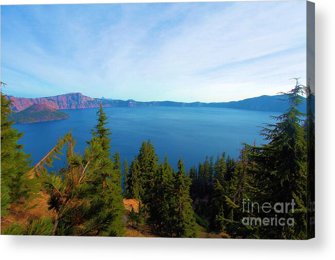 Crater Lake National Park Acrylic Print featuring the photograph Deep Blue by Adam Jewell