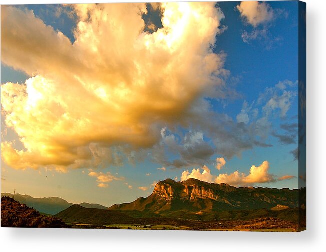 Aragon Pyrenees Acrylic Print featuring the photograph Descend by HweeYen Ong
