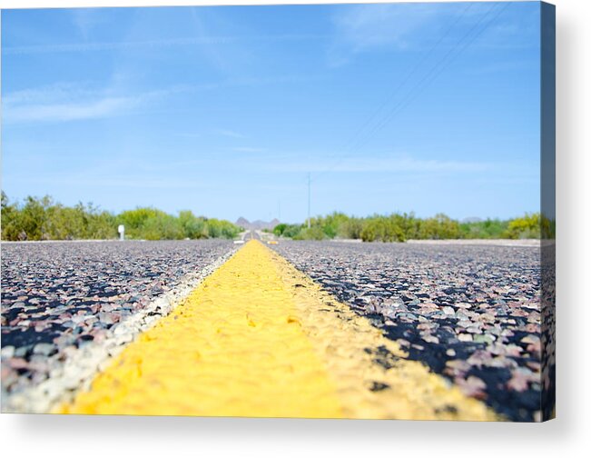 Arizona Acrylic Print featuring the photograph Desert Highway by Margaret Pitcher