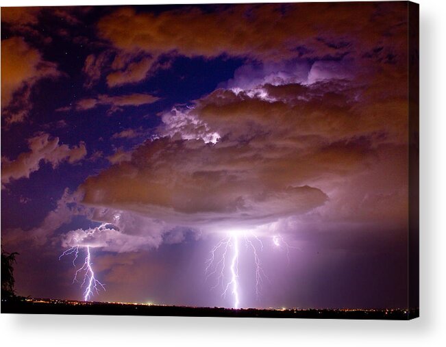 James Insogna Acrylic Print featuring the photograph Double Trouble Lightning Strikes by James BO Insogna