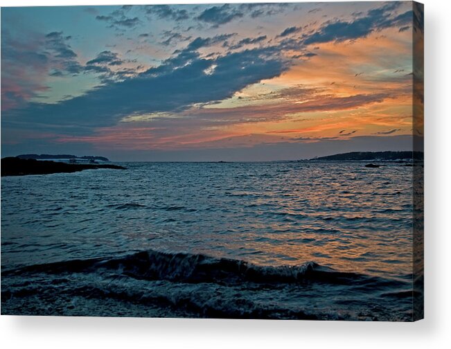 maine Coast Acrylic Print featuring the photograph Drama in the Sky by Paul Mangold