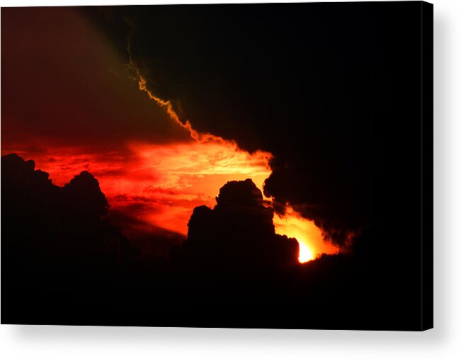 Air Acrylic Print featuring the photograph Dramatic sunset II by Emanuel Tanjala