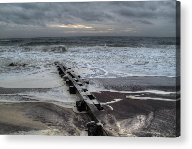 Long Island Acrylic Print featuring the photograph Dune Beach Winter by Steve Gravano