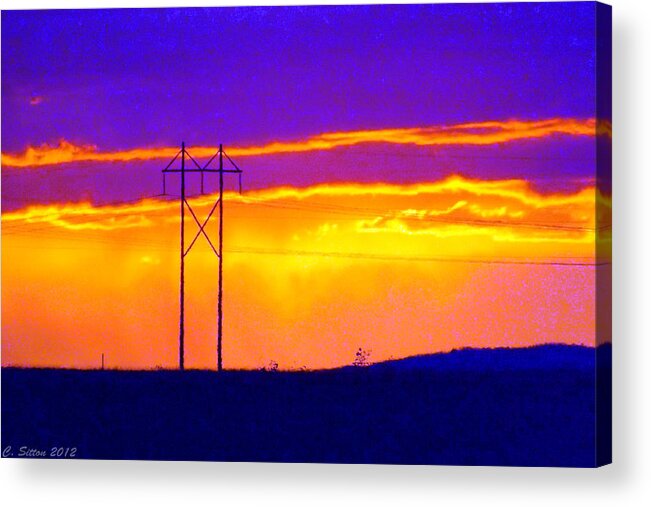 Country Photographs Acrylic Print featuring the photograph Electric Sky by C Sitton