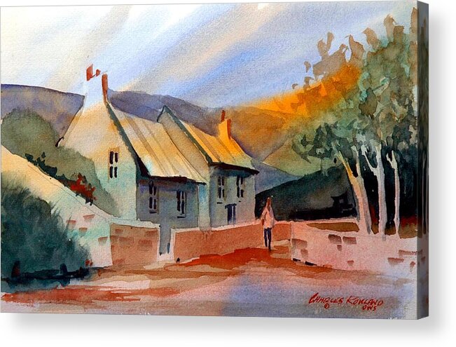 English Acrylic Print featuring the painting English Cottage by Charles Rowland
