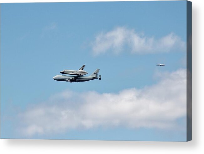 Enterprise Acrylic Print featuring the photograph Enterprise Flyby by Rita Tortorelli