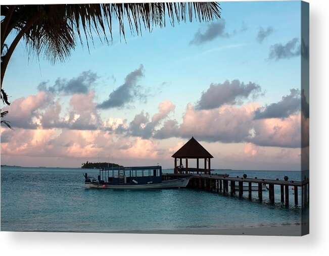 Sunset Acrylic Print featuring the photograph Evening Clouds by Shirley Mitchell