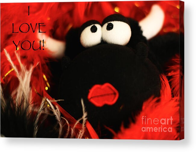 Valentine's Day; Valentines Acrylic Print featuring the photograph Eyes for you by Leslie Leda