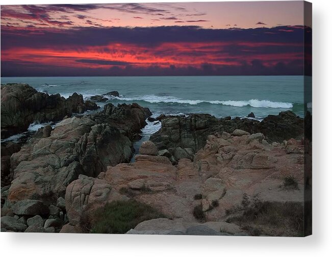 Beach Acrylic Print featuring the photograph Fire in the Sky by Renee Hardison