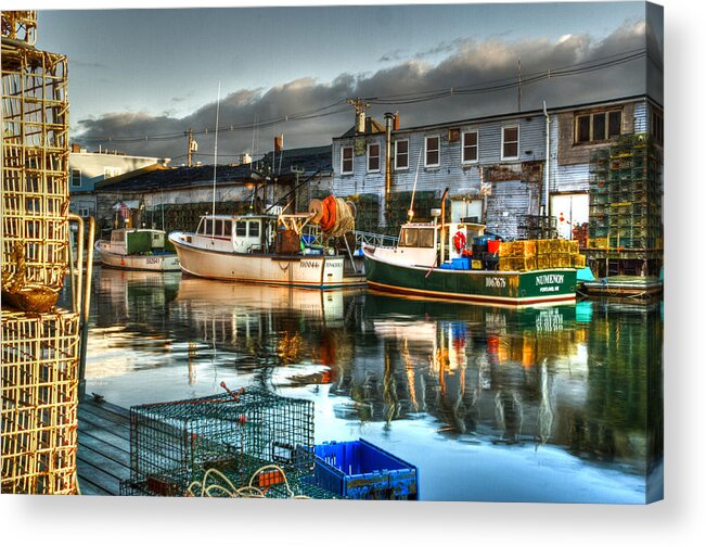 Maine Acrylic Print featuring the photograph Fishermans Alley by Brenda Giasson