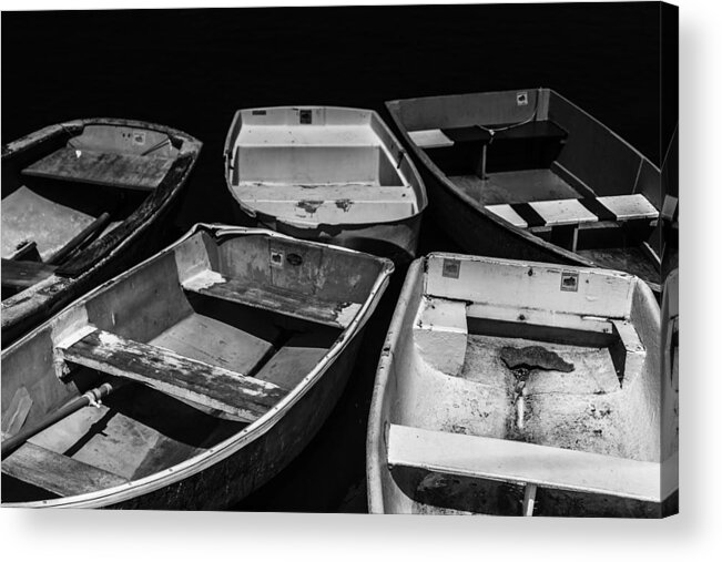 Dinghy Acrylic Print featuring the photograph Five Dinghies by Kate Hannon