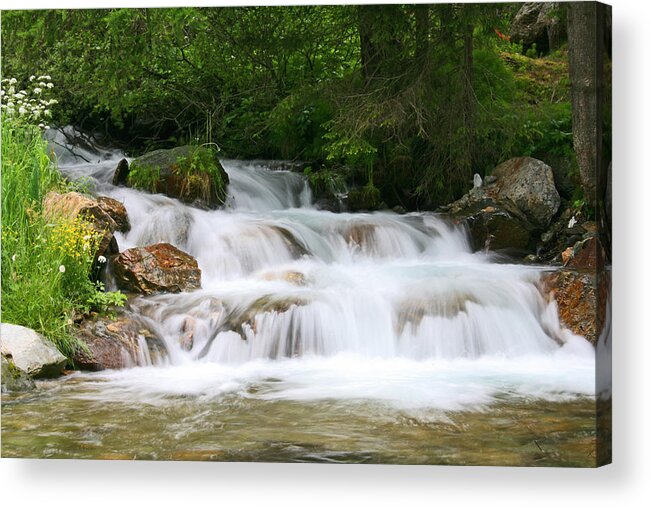 Ultental Acrylic Print featuring the photograph Floating Water by Ralf Kaiser