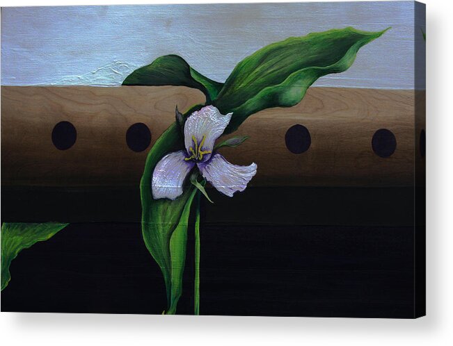 Landscape Acrylic Print featuring the painting Fluted Floer by Virginia Bond