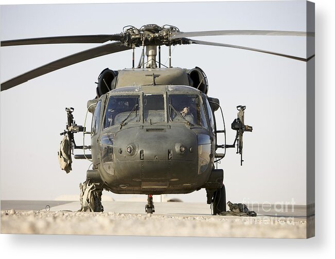 Aviation Acrylic Print featuring the photograph Front View Of A Uh-60l Black Hawk by Terry Moore