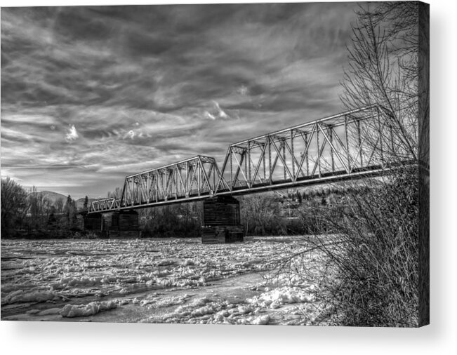 Hdr Acrylic Print featuring the photograph Frozen Tracks by Brad Granger