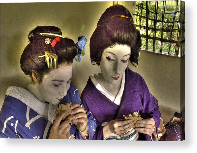 Geisha Lunch Acrylic Print featuring the photograph Geisha Lunch by William Fields